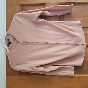Ann Taylor muted pink 3/4 sleeve cardigan